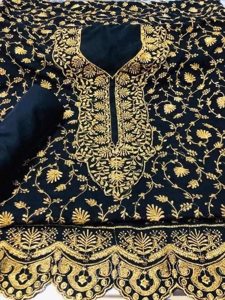 জর্জেট কালো কালার