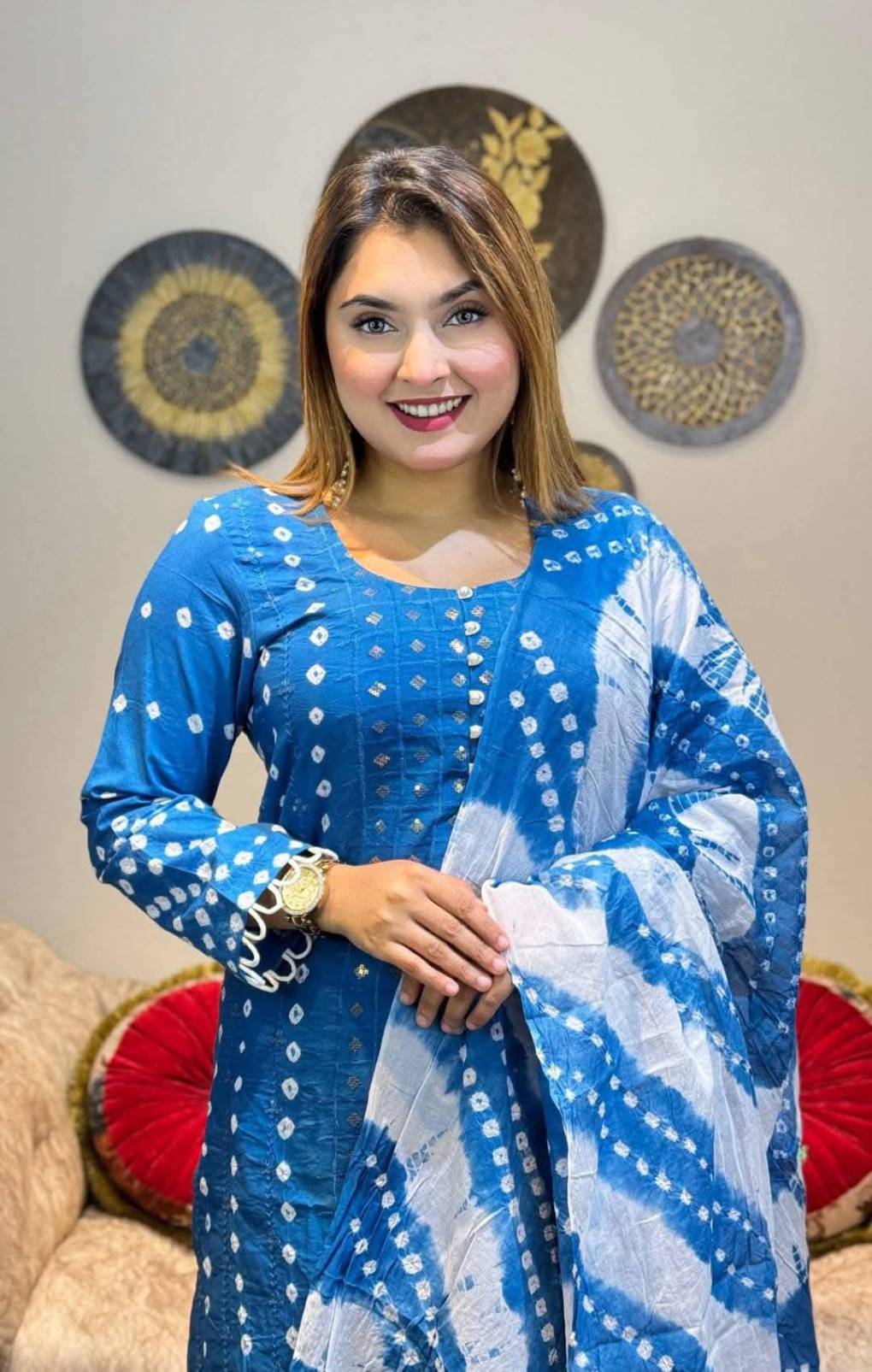 স্টার সিকুয়েন্স কৃষ্ণকলি বাটিক ( Science Blue )
